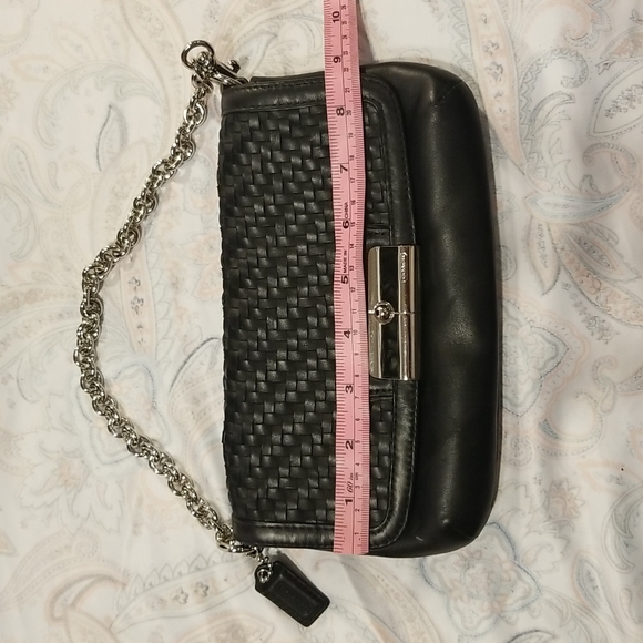 Black Woven Coach Tote & Matching Clutch - Picture 7 of 15